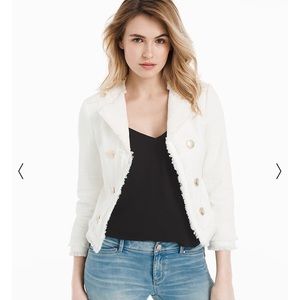 White House Black Market Lt Tweed Admiral Jacket